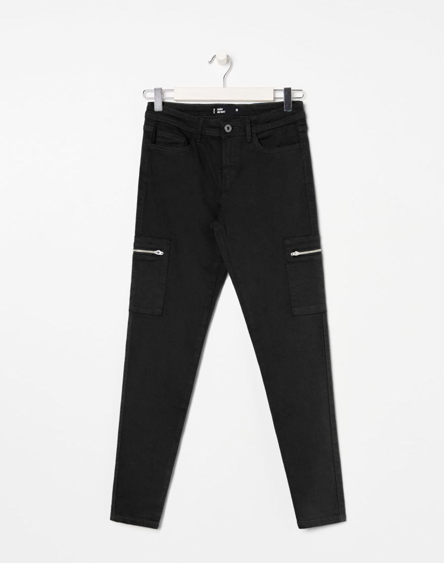 Black cargo jeans